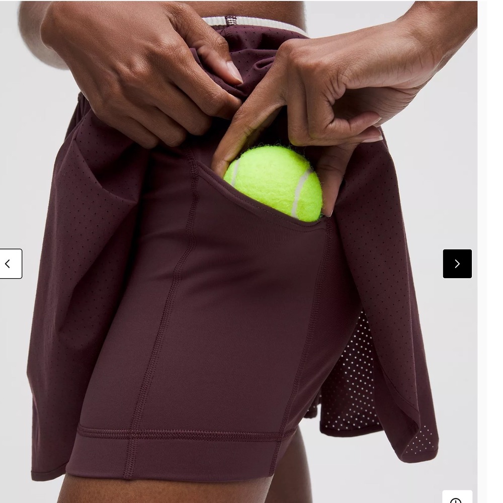 NEW WITH TAGS LULULEMON PERFORATED NARROW AISTB TENNIS SKORT - Picture 2 of 10